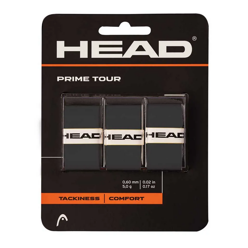 HEAD PRIME TOUR OVERGRIP (3 STUKS) ZWART