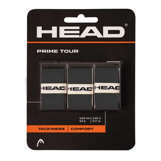 HEAD PRIME TOUR OVERGRIP (3 STUKS) ZWART
