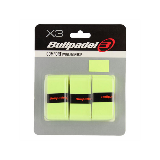 BULLPADEL COMFORT ABSORBENT OVERGRIP - NEON GEEL