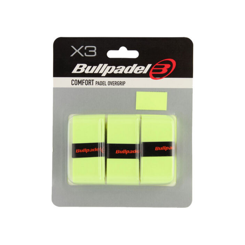 BULLPADEL COMFORT ABSORBENT OVERGRIP - NEON GEEL